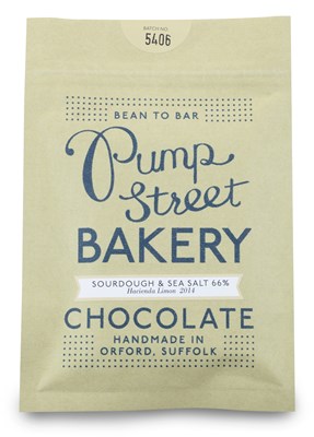 Pump Street Bakery, Sourdough & Sea Salt, 66% dark chocolate bar