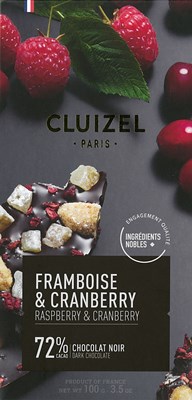 Michel Cluizel, 72% Framboise & Cranberry bar