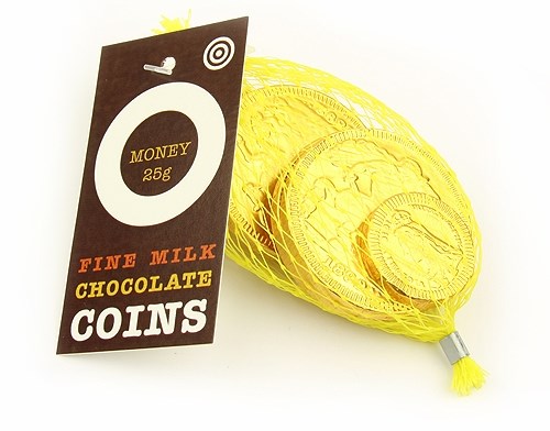 Net of chocolate coins 25g