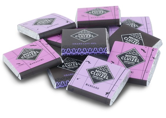 Michel Cluizel, High Cocoa, Milk chocolate Tasting squares