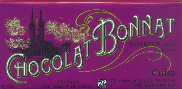 Bonnat, Cuba, 75% dark chocolate bar