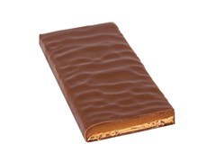 Zotter, Butter Caramel, Milk Chocolate Bar open