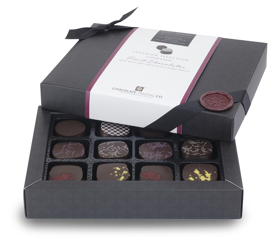 Superior Selection, Fruity Dark Chocolate Gift Box Chocolate Trading Co
