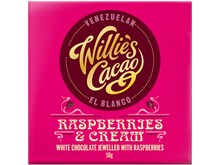 Willie's, Raspberries & Cream white chocolate bar