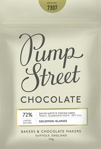 Pump Street Bakery, Solomon Islands 72% dark chocolate bar