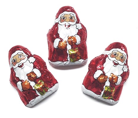 Mini chocolate Santa's