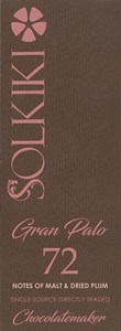 Solkiki, Gran Palo, 72% dark chocolate bar