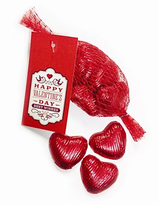 Valentine's Day Net of Chocolate Hearts