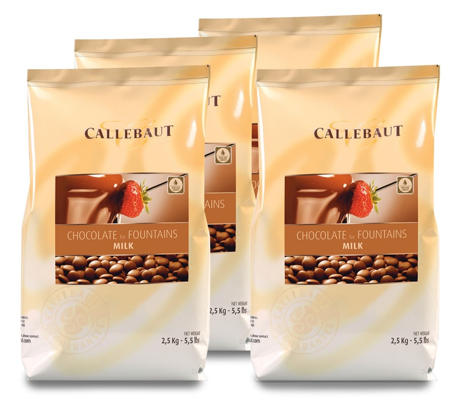 Callebaut, Milk fountain chocolate (4 x 2.5kg Bundle) Chocolate Trading Co
