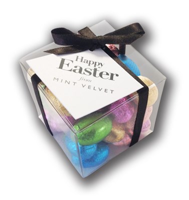 Personalised mini Easter eggs gift cube