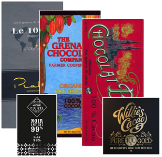 100 percent cocoa content dark chocolate bar bundle