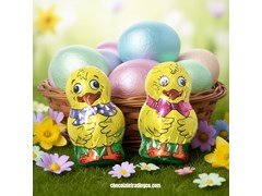 Mini Easter chocolate chicks lifestyle shot