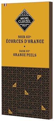 Michel Cluizel, Noir 63% Ecorces D'orange, dark chocolate bar