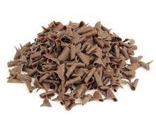 Dark chocolate curls