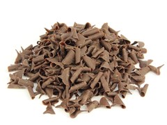 Dark chocolate curls