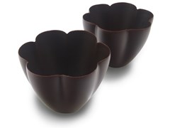 Dark chocolate tulip cups