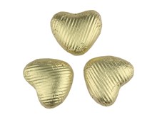 Gold milk chocolate hearts
