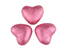 pale pink, milk chocolate hearts