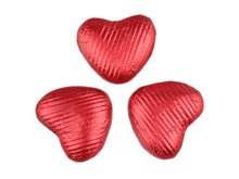 Red, milk chocolate hearts