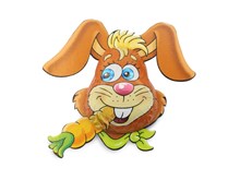 Easter chocolate bunny carrot cruncher, foiled with card base