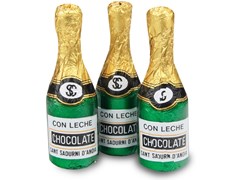 small chocolate champagne bottles