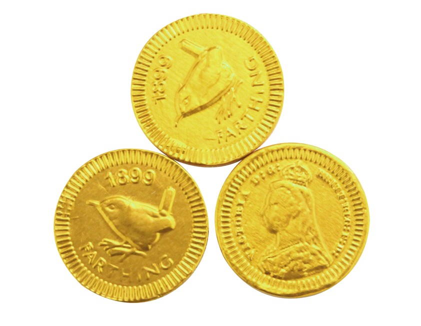 Chocolate coins and money online for UK delivery. Chocolate Trading Co