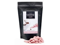 Pink Chocolate Chips in Resealable bag