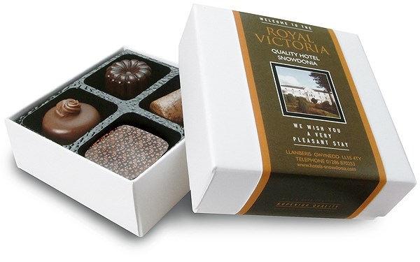 personalised 4 chocolate box
