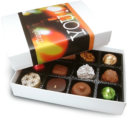 12 personalised chocolate box